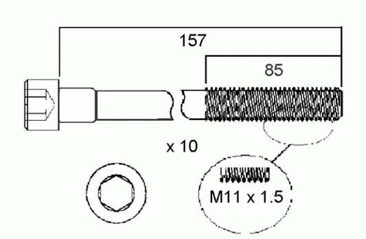 PERMASEAL Cylinder Head Bolt - Nissan SR20DE HBS002