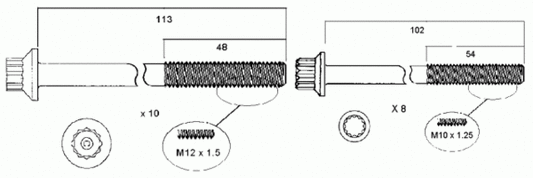 PERMASEAL Cylinder Head Bolt - Mazda HA WL HBS013