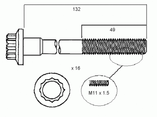 ACL HEAD BOLT SET HBS028