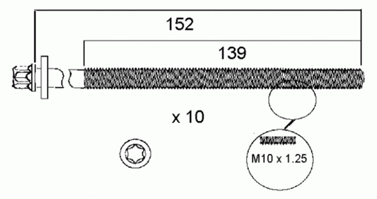 PERMASEAL Cylinder Head Bolt - Holden X14Xec16Xe HBS048