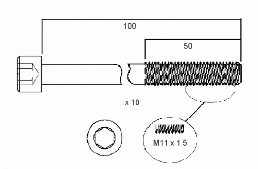 PERMASEAL Tty Head Bolts - Mazda Z5 HBS064