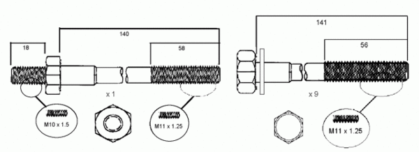 ACL HEAD BOLT SET HOLDEN/OPEL C22NE HBS078