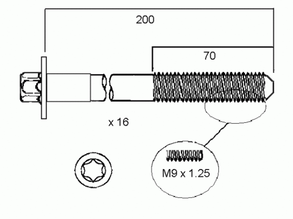ACL HEAD BOLT SET ROVER KV6 HBS081