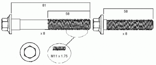 AA Gaskets Pty Ltd HEAD BOLT SET - HOLDEN 3.8L V6 ECOTEC