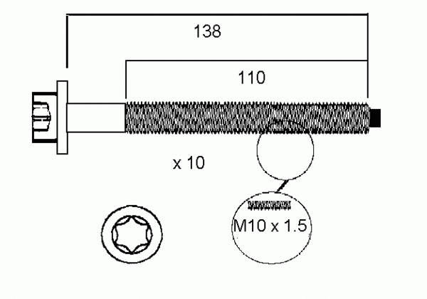 PERMASEAL Cylinder Head Bolt Set HBS144