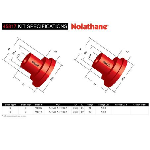 Nolathane BUSH KIT-LEADING ARM 45817