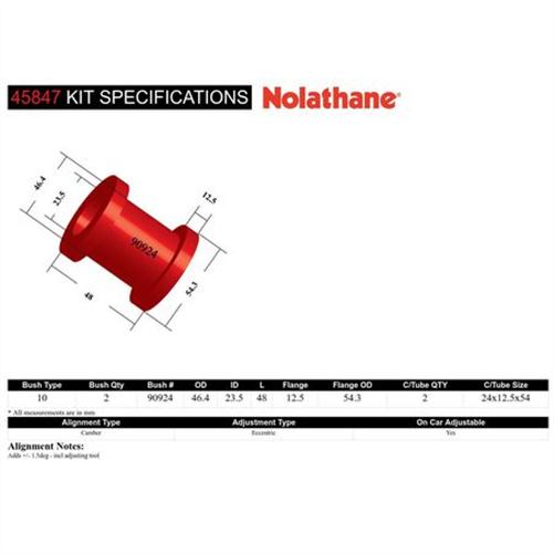Nolathane BUSH KIT-CONTROL ARM 45847