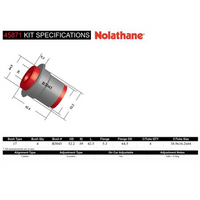 Nolathane BUSH KIT-CONTROL ARM LOWER INNER 45871
