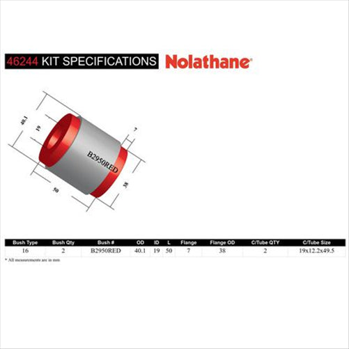 Nolathane REAR LOWER CONTROL ARM BUSHING KIT 46244