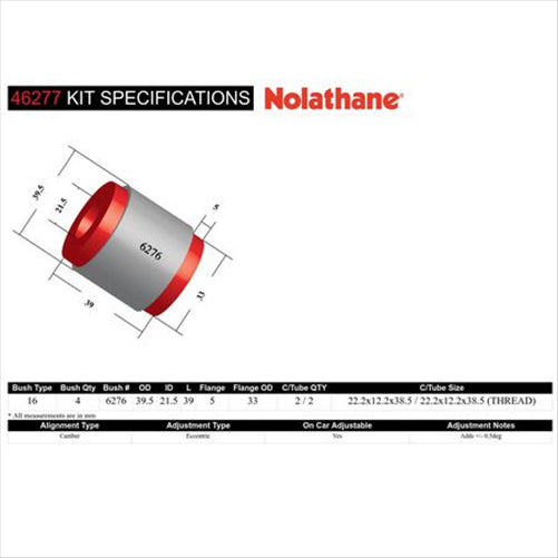 Nolathane CONTROL ARM BUSH KIT 46277