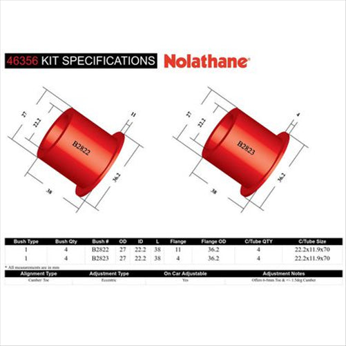 Nolathane CONTROL ARM BUSH KIT 46356