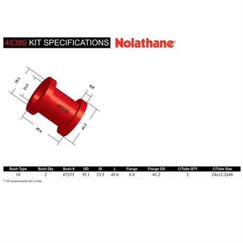 Nolathane TOE LINK BUSH KIT 46389