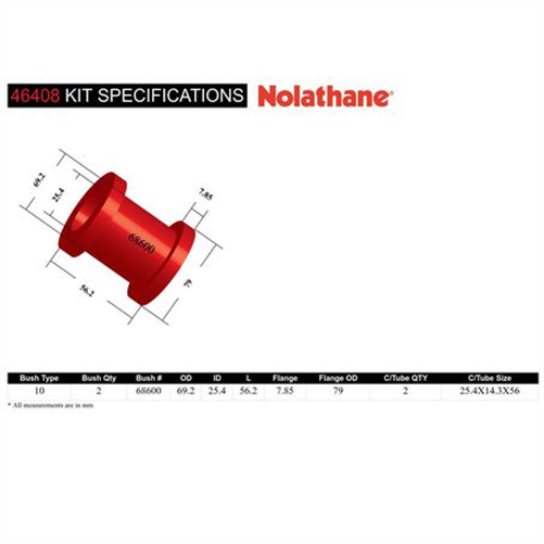 Nolathane TRAILING ARM BUSH KIT 46408