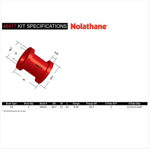 Nolathane CONTROL ARM BUSH KIT 46417