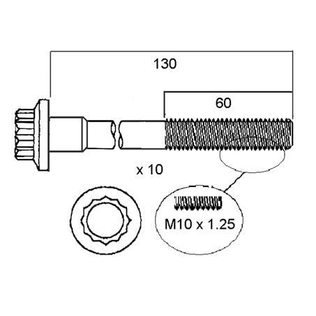 PERMASEAL Cylinder Head Bolt Set HBS189