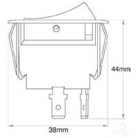 OEX Rocker Switch On/Off SPST (Contacts Rated 25A @ 12V)