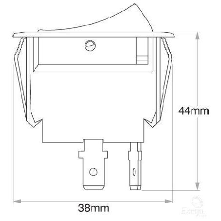OEX Rocker Switch On/Off SPST (Contacts Rated 25A @ 12V)