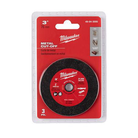 Milwaukee Metal Cut-Off Wheel 3 Pack 49943000