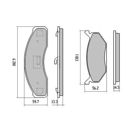 RDA PHANTOM CERAMIC BRAKE PAD SET CHRYSLER FORD HOLDEN RDC1004