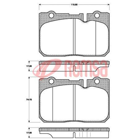 DB1421 E FRONT DISC BRAKE PADS - SUITS TOYOTA LEXUS LS 400 (SUMITOM 067900