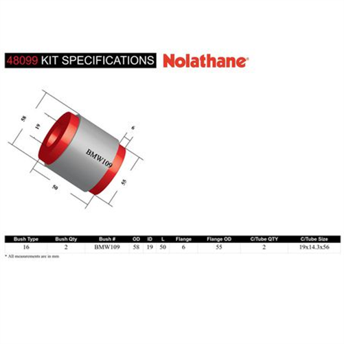 Nolathane BUSH KIT-RADIUS ARM 48099