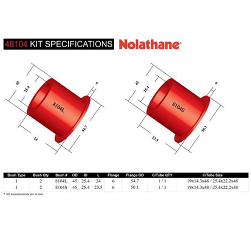 Nolathane PANHARD ROD BUSH BUSH KIT 48104