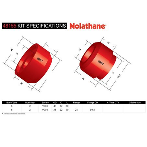 Nolathane RADIUS ROD BUSH KIT 48155