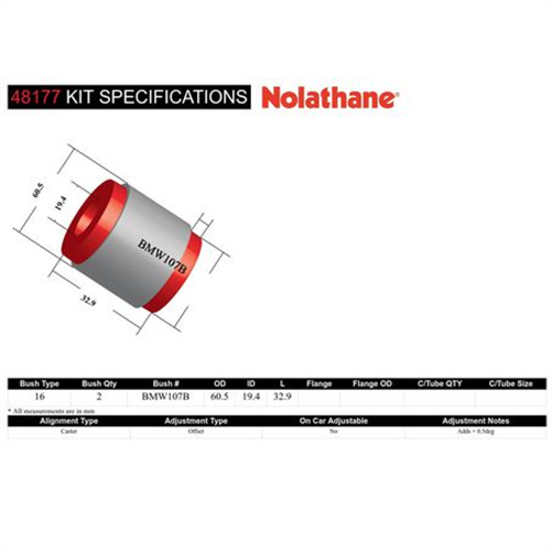 Nolathane CONTROL ARM BUSH KIT 48177