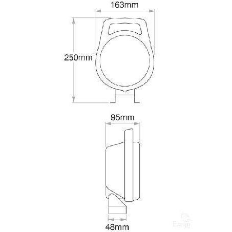 NARVA Halogen Work Light Round Flood Beam 72434