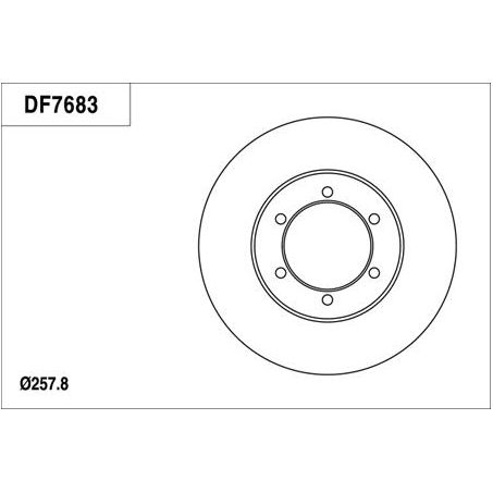 TRW Disc Brake Rotor 258mm x 24 Min