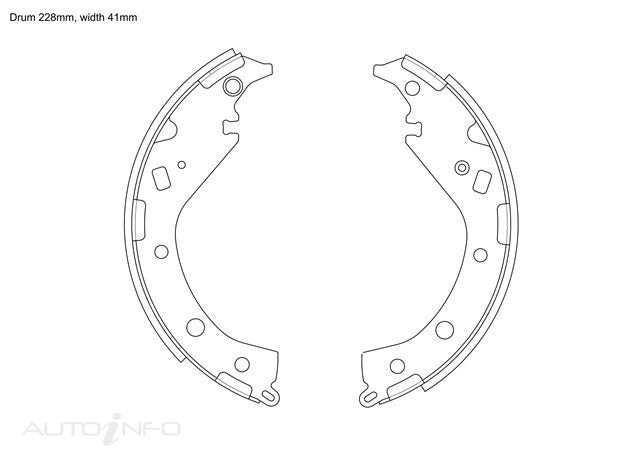 BRAKE SHOES REAR SUITS TOYOTA NOAH ISIS VOXY AZR 02> 229*40* - K2371