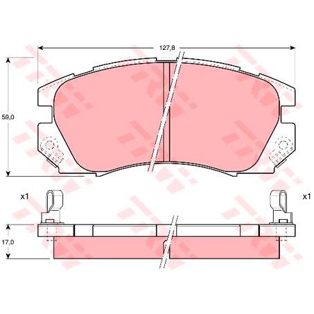 TRW DTEC Brake Pad Set (DB1219)