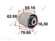 REAR TRAILING ARM REAR BUSHING MITSUBISHI L400 PD PC DELICA - 03-34366