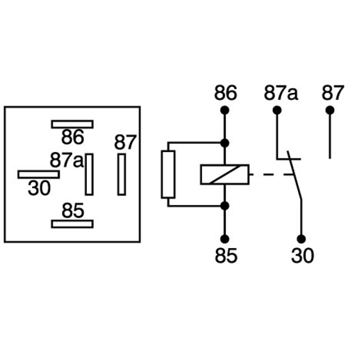 OEX Mini Relay 12V Change Over 30/40A - Resistor Protected
