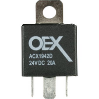 OEX Mini Relay 24V, 20A Normally Open - Diode Protected