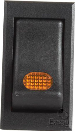 OEX Rocker Switch On/Off SPST 24V Amber Illuminated (Contacts Rated 10A @