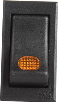OEX Rocker Switch On/Off SPST 24V Amber Illuminated (Contacts Rated 10A @