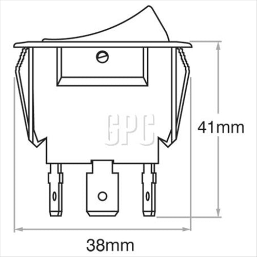 OEX Rocker Switch On/Off SPST 24V Amber Illuminated (Contacts Rated 10A @