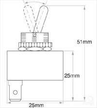 OEX Toggle Switch On/Off SPST (Contacts Rated 10A @ 12V)
