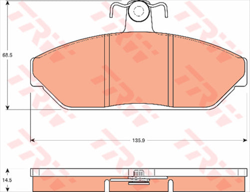 TRW DTEC Brake Pad Set (DB1075)