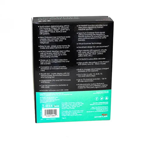 Whistler Digital Handheld Scanner Radio – Portable Police/Fire/EMS Scanner