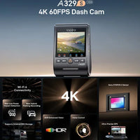 Viofo A329 4K Single Channel Dash Cam – WiFi 6 & GPS