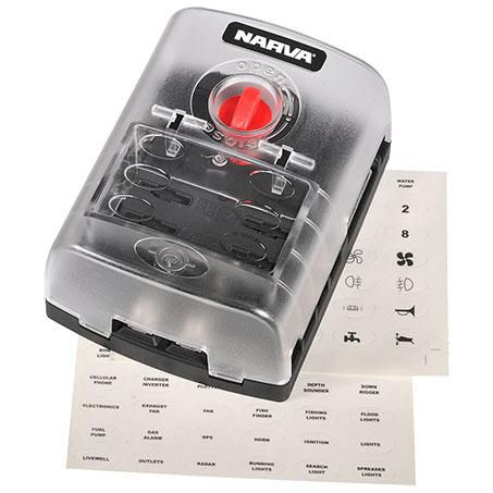 Narva FUSE BOX STANDARD BLADE 6 WAY 120A 1 PCE