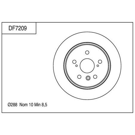 TRW Disc Brake Rotor 288mm x 8.5 min