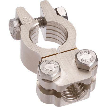 PROJECTA Battery Terminal Forged Brass End Entry Saddle Positive 1pk