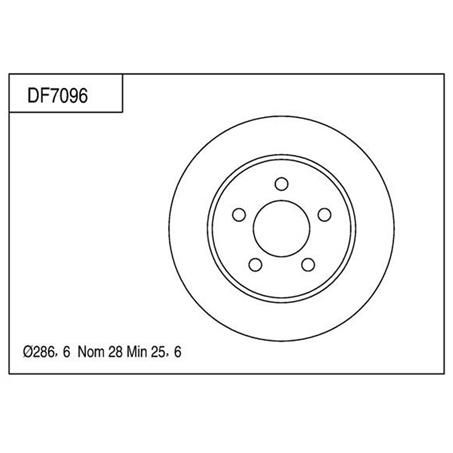 TRW Disc Brake Rotor 287mm x 25.6 Min