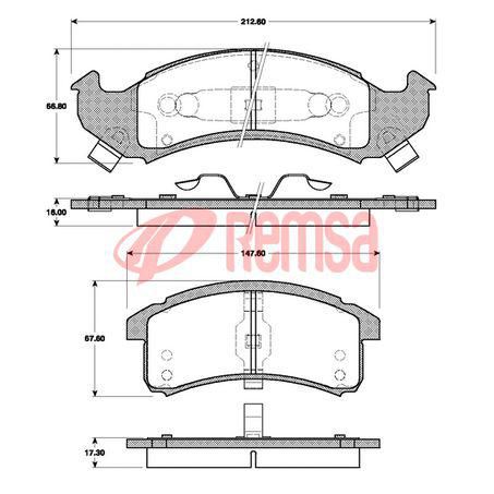 Remsa FRONT BRAKE PADS CAMARO 1994- 136