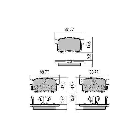 RDA REAR CERAMIC BRAKE PADS SET - HONDA CRV 05-12SET RDC1728