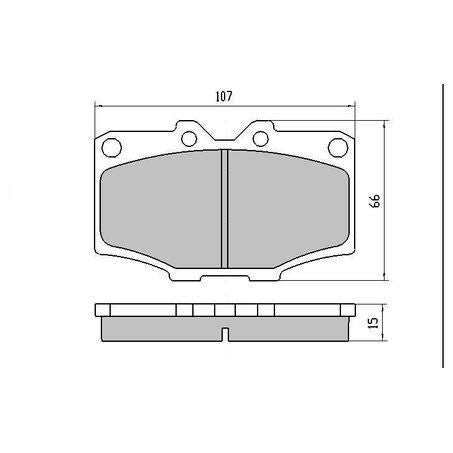 RDA PHANTOM CERAMIC BRAKE PAD SET TOYOTA RDC288