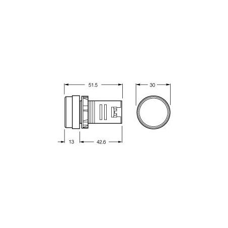 Hella 24V LED Pilot Light Amber Screw on Terminals 271824V